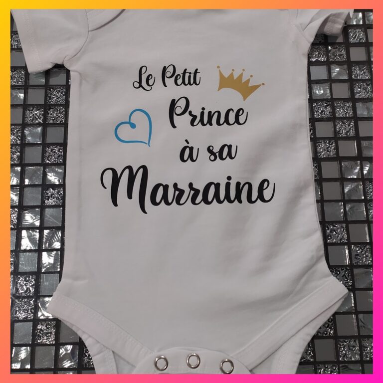 Body bébé personnalisé Le Petit Prince à sa Marraine – cadeau naissance