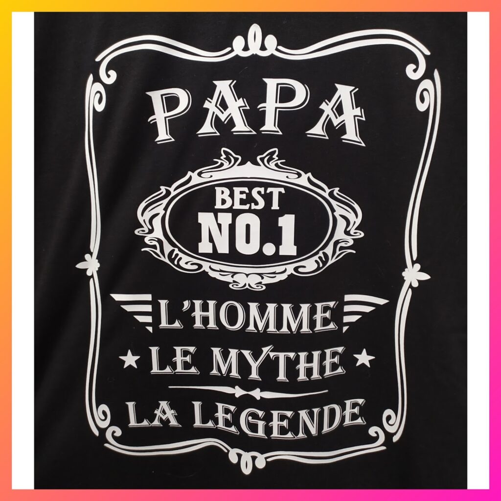 T-shirt personnalisé Papa avec message humoristique – cadeau original pour papa